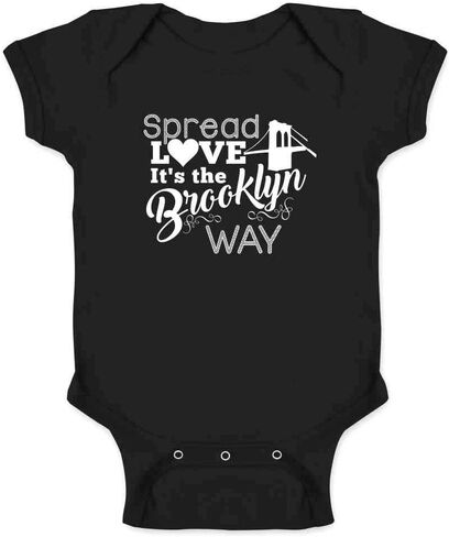 Pop Threads Spread Love Its The Brooklyn Way Infant Baby Boy Girl Bodysuit in Saudi Arabia