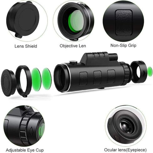 Telescopes for Adults Astronomy, High Power Monocular Telescope 40X60 High Power High Definition Zoom Monoculars Compact Waterproof Monocular for Adults Bird Watching Traveling Wildlife in Saudi Arabia