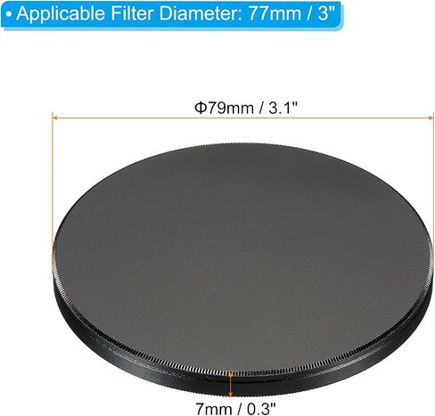 77mm Lens Cap, Camera Lens Cap Cover Universal Front Metal Lens Filter Stacks Cap Protective Case for 77mm Camera Circular Polarizing Fader ND Filter, Black in Saudi Arabia