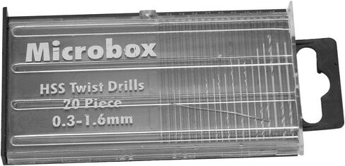 Micro Drill Bit, 20pcs 0.3mm-1.6mm Drill Bit Set with Case for Wood Plastic High Speed Steel, Hex Shank Drill Bits in Saudi Arabia