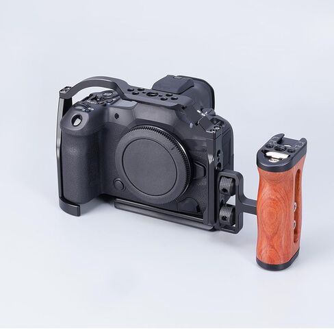 مثبت كاميرا نصف قفص DSLR لـ R5II R52، جهاز سبائك الألومنيوم مع منافذ 1 / 4in 3 / 8in - حماية كاملة، تصميم مريح، مجموعة صناعة الأفلام للفيديو الاحترافي in Kuwait