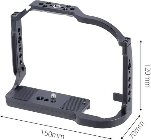 مثبت كاميرا نصف قفص DSLR لـ R5II R52، جهاز سبائك الألومنيوم مع منافذ 1 / 4in 3 / 8in - حماية كاملة، تصميم مريح، مجموعة صناعة الأفلام للفيديو الاحترافي in Kuwait