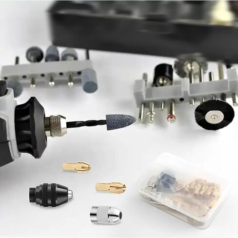 10pcs Universal Drill Chuck Adapter Kit for Rotary Tools Precision Collet Set 0.5-3.2mm for Electric Screwdrivers and Micro Drills in Saudi Arabia