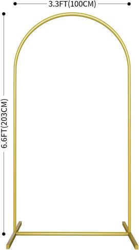 Metal Arch Backdrop Stand Gold Wedding Balloon Arched Backdrop Stand Square Arch Frame for Birthday Party Bridal Baby Shower Ceremony Decoration in 1.5M in Kuwait