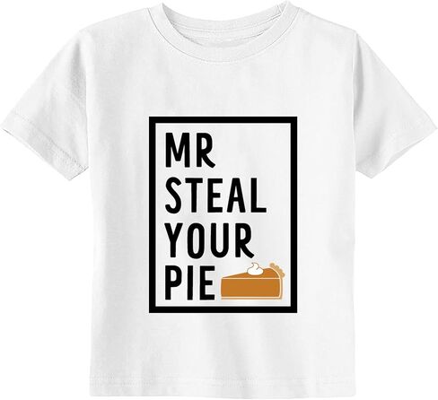 Mr. Steal Your Pie Thanksgiving Boy Toddler Youth T-Shirt, Holiday Kids Raglan Tee in Saudi Arabia