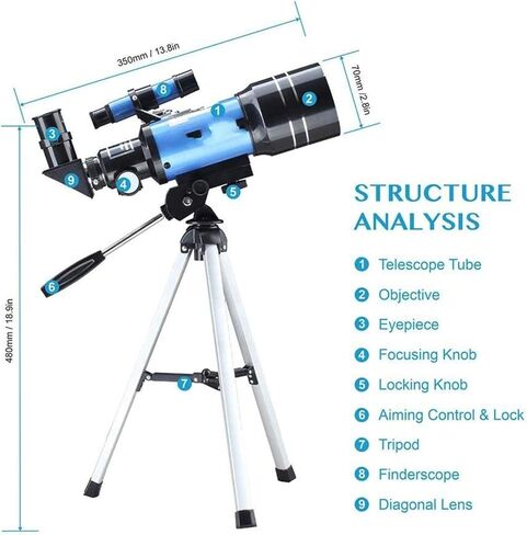 Telescopes for Adults Astronomy, High Power Monocular Space Astronomical Telescope Zooming Outdoor with Tripod ng Scope 40070 in Saudi Arabia