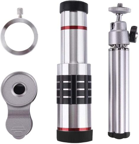 Telescopes for Adults Astronomy, High Power Binoculars Cell Phone Camera Lens 12X Telephoto 18X Hd Monocular Phone Zoom Lens W/Tripod Clip Set Smartphone Mobile Telescopica 12Xzoomkitgold in Saudi Arabia