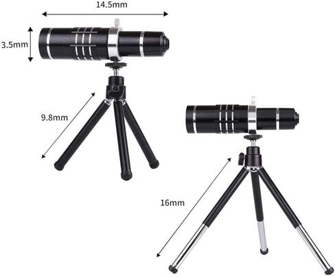 Telescopes for Adults Astronomy, High Power Binoculars Cell Phone Camera Lens 12X Telephoto 18X Hd Monocular Phone Zoom Lens W/Tripod Clip Set Smartphone Mobile Telescopica 12Xzoomkitgold in Saudi Arabia