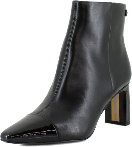 Sam Edelman Women's Saige Ankle Boot, Black Leather, 9.5 in Saudi Arabia