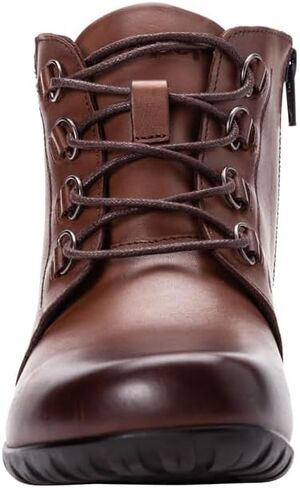 Propet Womens Delaney Round Toe Lace Up Zippered Casual Boots Ankle Low Heel 1-2" - Brown in Saudi Arabia