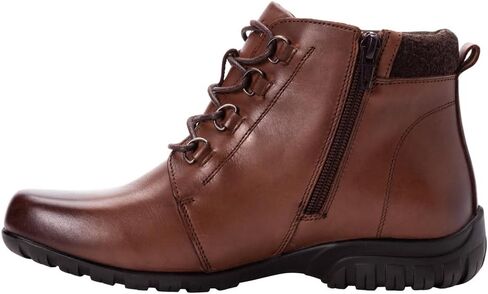 Propet Womens Delaney Round Toe Lace Up Zippered Casual Boots Ankle Low Heel 1-2" - Brown in Saudi Arabia