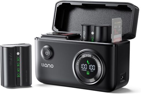 llano NP-W235 Battery and 4-in-1 Battery Charger for Fujifilm X-T5 X-T4 X-S20 X-H2S X-H2 VG-XT4 GFX100S, 20W Fast Charging, Built in 10400mAh Power Bank, USB 3.0 Card Reader, SD Card Storage (2 Pack) in Saudi Arabia