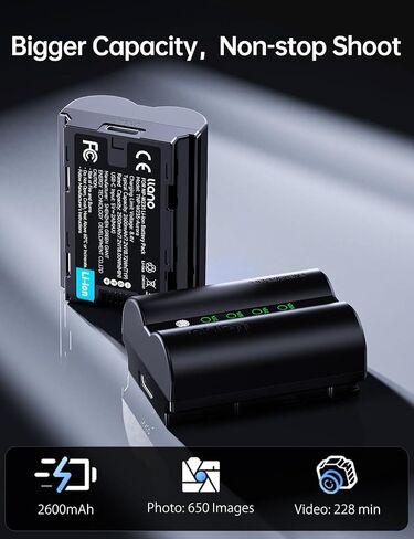 llano NP-W235 Battery and 4-in-1 Battery Charger for Fujifilm X-T5 X-T4 X-S20 X-H2S X-H2 VG-XT4 GFX100S, 20W Fast Charging, Built in 10400mAh Power Bank, USB 3.0 Card Reader, SD Card Storage (2 Pack) in Saudi Arabia