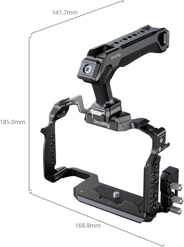 SmallRig Cage Kit for Panasonic G9 II / S5 II / S5 IIX with NATO Top Handle, Cable Clamp for HDMI & USB-C, Built-in Quick Release Plate for Arca, 1/4''-20 & 3/8''-16 Threaded Holes - 5752 in Saudi Arabia