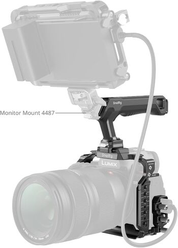 SmallRig Cage Kit for Panasonic G9 II / S5 II / S5 IIX with NATO Top Handle, Cable Clamp for HDMI & USB-C, Built-in Quick Release Plate for Arca, 1/4''-20 & 3/8''-16 Threaded Holes - 5752 in Saudi Arabia