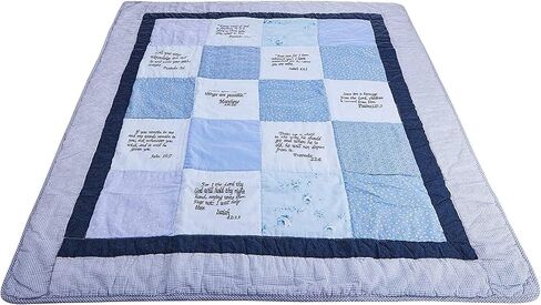 ® Embroidered Scripture Baby Quilt, Pink in Saudi Arabia