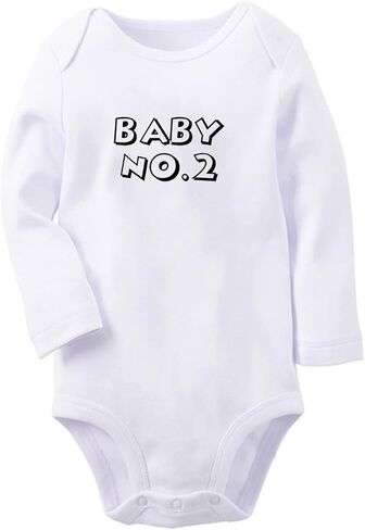 iDzn Twin Baby No.1 & No.2 Twins Rompers, Newborn Baby Bodysuits, Infant Jumpsuits Graphic Outfits, Long Sleeves Clothes in Saudi Arabia