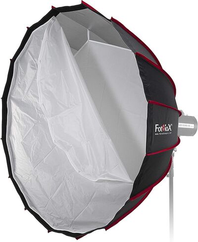 Fotodiox 60in EZ-Pro DLX Parabolic Softbox مع Balcar متوافق مع Speedring - صندوق ناعم قابل للطي سريع 60 بوصة (150 سم) مع جزء داخلي عاكس فضي مع توزيع مزدوج in Saudi Arabia