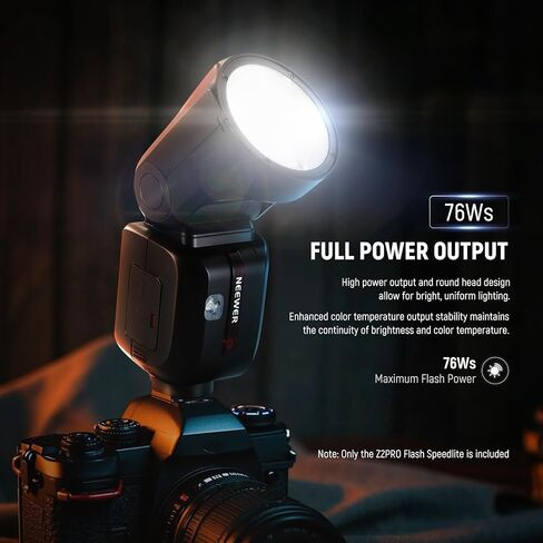 NEEWER Z2PRO-N 2.4G TTL Round Head Flash Speedlite متوافق مع Nikon + NB-Z1 بطارية ليثيوم أيون بديلة 2600 مللي أمبير في الساعة، لاسلكية متوافقة مع Godox، 76Ws 1/8000s HSS، واجهة مستخدم مطورة، مفتاح TTL/M TCM in Saudi Arabia