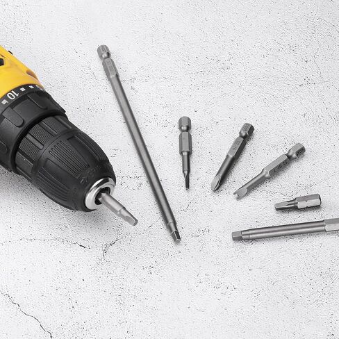 HARFINGTON 2pcs Square Screwdriver Bit SQ1 1/4" Hex Shank 65mm/2.6" Length Magnetic 4 Point Hex Bits S2 Steel Industrial Grade Electric Screw Driver Bit 5mm Rod in Saudi Arabia