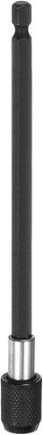 Magnetic Extension Chuck Adapter 6" 1/4 Inch Hex Shank Quick Release Bar Socket Screwdriver Bit Holder for Screwdriver Bits Nuts Drills Socket Driver Adapter, Black in Saudi Arabia