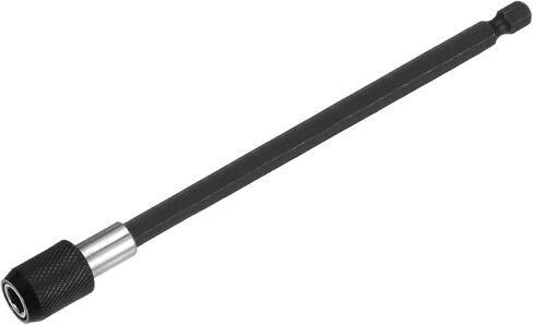 Magnetic Extension Chuck Adapter 6" 1/4 Inch Hex Shank Quick Release Bar Socket Screwdriver Bit Holder for Screwdriver Bits Nuts Drills Socket Driver Adapter, Black in Saudi Arabia