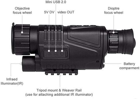 Telescopes for Adults Astronomy, High Power Binoculars, 5X40 Digital Telescope, Monocular with Camera, Photo Recording, Video in Saudi Arabia
