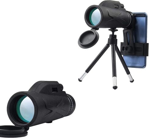 High Power Binoculars, 80x100 HD Monoculars Telescope BAK4 Waterproof and Fogproof, Magnification Portable Monocular Telescope with Tripod and Universal Phone Holder for Bird Watching/Sightseeing in Saudi Arabia