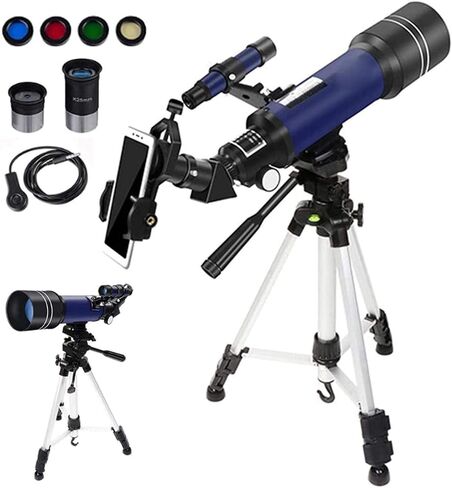 Telescopes for Adults Astronomy, High Power Binocularss for Astronomy,70Mm HD Refractor Telescopes with Adjustable Tripod Photo Shutter 4 Moon Filter for Monocular for Adults Kids in Saudi Arabia