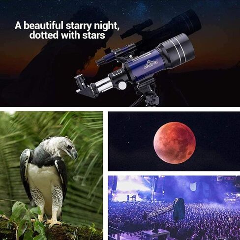 Telescopes for Adults Astronomy, High Power Binocularss for Astronomy,70Mm HD Refractor Telescopes with Adjustable Tripod Photo Shutter 4 Moon Filter for Monocular for Adults Kids in Saudi Arabia