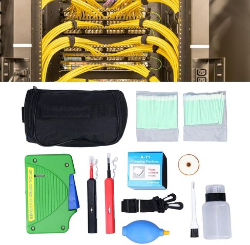11 in 1 Fiber Optic Cleaning Kit, 1.25mm 2.5mm Interface Optical Cable Cleaner Tool with 550 Times Fiber Optic Cleaning Box and Replace SC FC ST LC MU Connector in Saudi Arabia