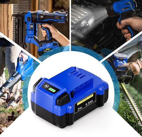 2 حزمة 6.5Ah بديلة لبطارية Kobalt 24V KB624-03 KB524-03 KB424-03 KB224-03 KB124-03، متوافقة مع أدوات الطاقة اللاسلكية Kobalt 24V in Kuwait