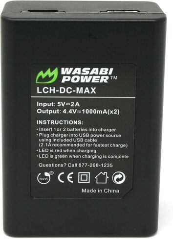 Wasabi Power Replacement for MAX Battery Charger (Dual USB) and ACDBD-001, ACBAT-001 in Saudi Arabia