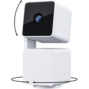 كاميرا WYZE Cam Pan v3، داخلية/خارجية IP65-Rated 1080p Pan/Tilt/Zoom Wi-Fi Smart Home Security Camera مع رؤية ليلية ملونة، صوت ثنائي الاتجاه، متوافق مع Alexa وGoogle Assistant (متجدد) in Kuwait