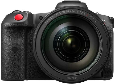 Canon EOS R5 C Mirrorless Cinema Camera Kit with RF 24-70mm f/2.8 Lens | 45MP Full-Frame, 8K RAW Video, Dual Pixel AF, Hybrid Photo & Cinema (5077C024) + LP-E6P Battery + 64GB Card + Shoulder Bag in Saudi Arabia
