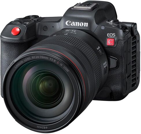 Canon EOS R5 C Mirrorless Cinema Camera Kit with RF 24-70mm f/2.8 Lens | 45MP Full-Frame, 8K RAW Video, Dual Pixel AF, Hybrid Photo & Cinema (5077C024) + LP-E6P Battery + 64GB Card + Shoulder Bag in Saudi Arabia