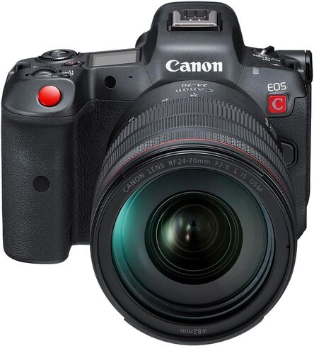Canon EOS R5 C Mirrorless Cinema Camera Kit with RF 24-70mm f/2.8 Lens | 45MP Full-Frame, 8K RAW Video, Dual Pixel AF, Hybrid Photo & Cinema (5077C024) + LP-E6P Battery + 64GB Card + Shoulder Bag in Saudi Arabia
