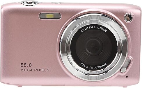 كاميرا رقمية، شاشة 2.88 بوصة، 58 ميجابكسل 4K HD 16X تكبير بؤري ثابت، كاميرا فيديو رقمية للتصوير الفوتوغرافي، بطارية 1800 مللي أمبير في الساعة (روزيت) in Kuwait