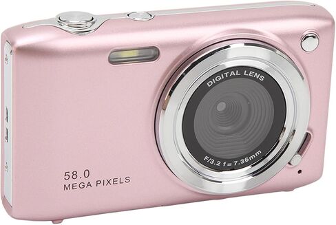 كاميرا رقمية، شاشة 2.88 بوصة، 58 ميجابكسل 4K HD 16X تكبير بؤري ثابت، كاميرا فيديو رقمية للتصوير الفوتوغرافي، بطارية 1800 مللي أمبير في الساعة (روزيت) in Kuwait