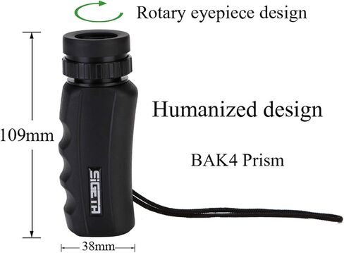 High Power Binoculars, 8x25 Monocular Telescope, Monocular Telescope Compact with BAK4 Prism Lens Monocular for Adults Kids Bird Watching Theater Concerts in Saudi Arabia