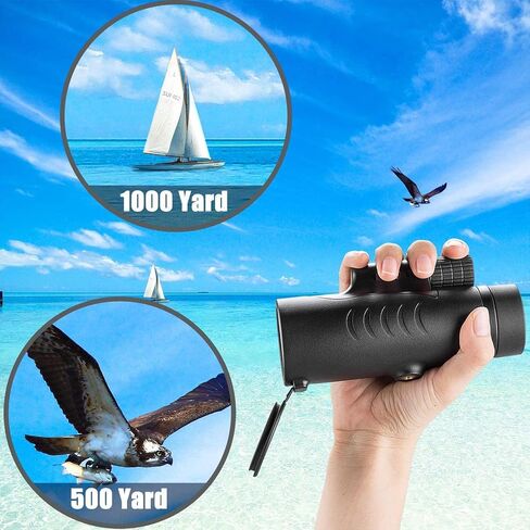 تلسكوب أحادي العين محمول مقاس 8 × 42، عالي الدقة مقاوم للماء مع حزام معصم أحادي العين، نطاق بصري ليلي مجال رؤية كبير للبالغين لمشاهدة الطيور والسفر في الهواء الطلق in Saudi Arabia