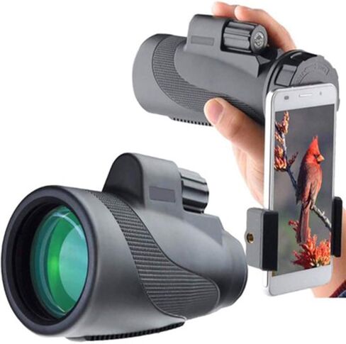 High Power Binoculars, 40x60 Adults Monocular Telescope, Portable HD Monocular Telescope, Monoculars Waterproof and Fogproof, Monoculars with Tripod and Phone Clip for Bird Watching Camping Hiking in Saudi Arabia