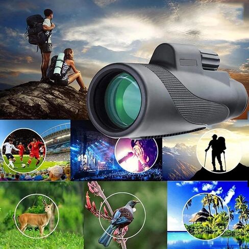 High Power Binoculars, 40x60 Adults Monocular Telescope, Portable HD Monocular Telescope, Monoculars Waterproof and Fogproof, Monoculars with Tripod and Phone Clip for Bird Watching Camping Hiking in Saudi Arabia