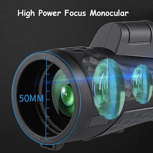 High Power Binoculars, Monocular Telescope Adults with Tripod, 18X62 High Power HD Monocular, Waterproof Monoculars Scopes with Smartphone Holder for Bird Watching in Saudi Arabia