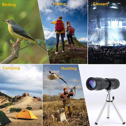 تلسكوب أحادي العين بتكبير تليفوتوغرافي فائق 4K 10-300X40mm، تلسكوب عالي الدقة محمول لمشاهدة الطيور البالغة والسفر في الهواء الطلق لمشاهدة معالم المدينة in Saudi Arabia