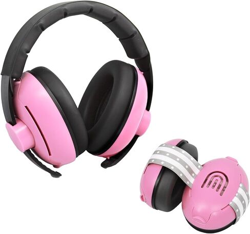 2-in-1 Adjustable Baby & Toddler Noise Cancelling Headphones - Ear Muffs for Kids 1-3 for Airplane Travel in Saudi Arabia