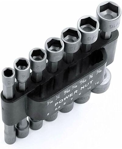 14Pcs Power Nut Driver Bit Set Quick Change Dual SAE 1/4" Metric MM Detent Shank in Saudi Arabia
