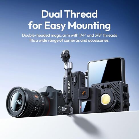 ULANZI TB15 Suction Cup Camera Mount, Heavy Duty Car Suction Camera Mount Magic Arm with 360° Rotation, 1/4" & 3/8" Thread Compatible with DJI OSMO Pocket 3/OSMO 360/Insta 360 x5 DSLR Car Boat Wall in Saudi Arabia