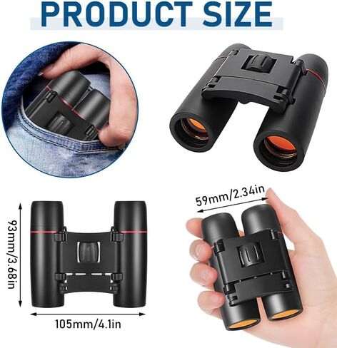 8x12 Pocket Binoculars for Adults, Lightweight Foldable Mini Binoculars for Travel, Hiking, Theater, Outdoor Events, Bird Watching in Saudi Arabia