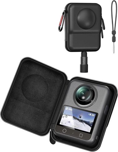 حقيبة حمل ProCase متوافقة مع DJI OSMO 360، حقيبة تخزين صغيرة محمولة من مادة EVA الصلبة، غطاء حماية للسفر مع حزام معصم وحلقة تسلق لملحقات Osmo360 (الجراب فقط) in Kuwait